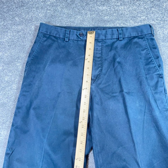 Jos. A. Bank Traveler Pants Men 34x32 Blue Flat Front Original Fit Cotton #AB475 - Picture 11 of 12